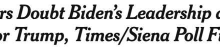 Another Disastrous Poll for Biden
